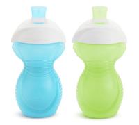 Munchkin Click Lock - Vaso para sorber a prueba de mordeduras, azul/verde, 9 onzas, 2 unidades