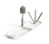 Munchkin® Estante de secado de biberones de viaje con cepillo de silicona para biberones, compacto y plegable, cabe fácilmente en bolsas de pañales para uso sobre la marcha