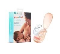 Munchkin Flow Pezonera Lactancia | Observa el Flujo de Leche Materna | Incluye Estuche y Jeringa | Protector Pezones Sensibles | Pezonera de Silicona Suave y Resistente - 20 mm (M)