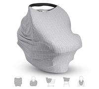 Munchkin Funda de asiento de coche 5 en 1, versátil para lactancia, trona y riñonera, con tecnología XtraGuard de iones de plata, gris