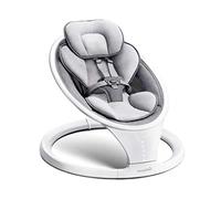 Munchkin Hamaca Eléctrica, Mecedora de Bebé y Recién Nacido con Bluetooth, Silla Portátil, con Movimiento y Sonidos, Gris/Blanco