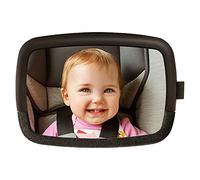Munchkin In-Sight - Espejo giratorio para asiento de automóvil, espejo de coche de gran angular para bebés y niños pequeños, espejo XL inastillable y a prueba de golpes