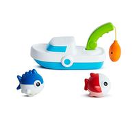 Munchkin Juguete de baño para niños pequeños Deep Sea Fishin'/Juego con peces magnéticos, barquito y caña de pescar
