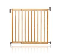 Munchkin Lindam Valla de Seguridad Infantil, Barrera de Escalera para Bebés y Niños Pequeños, Valla Extensible de Montaje Fijo, Puerta de Seguridad para Bebé, Valla de Madera, 63,5-106 cm, Madera