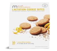 Munchkin Milkmakers - Bocaditos de galletas de lactancia, Lemon Bliss, 10 unidades