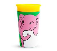 Munchkin Miracle 360 grados Wildlove - Vaso Antiderrames, Set de 1, Elefante, 266 ml
