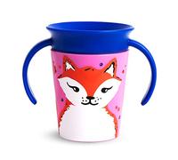 Munchkin Miracle 360 grados Wildlove Vaso de Entrenamiento con Asas, Set de 1, Zorro, 177 ml