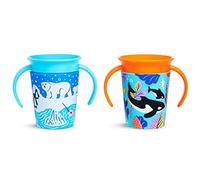 Munchkin Miracle 360 Wildlove Sippy taza, 6 onzas, paquete de 2, orca/oso polar