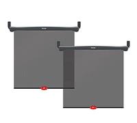 Munchkin Parasol para Coche, Juego de 2 Parasoles Laterales para Ventanilla, Cortinilla Enrollable con Protección UV Bebés y Niños Pequeños, Desmontable, Indicador de Calor, Accesorio de Coche