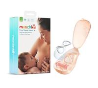 Munchkin Protector de pezón de flujo + con canal transparente para ver el flujo de leche, enfermera con confianza y cumple tus objetivos de lactancia, silicona, 24 mm