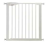 Munchkin Valla de Seguridad Infantil, Barrera de Escalera para Bebés y Niños Pequeños, Puerta de Seguridad, Barrera para Puerta, Montaje Fácil sin Tornillos, Valla Metálica, 73-79 cm, Blanco