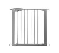 Munchkin Valla de Seguridad Infantil, Barrera de Escalera para Bebés y Niños Pequeños, Barrera para Puerta de Montaje Fácil sin Tornillos, Puerta de Seguridad, Valla Metálica, 73-79 cm, Gris
