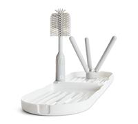 Munchkin Estante de Secado Portátil con Cepillo para Biberón | Seca hasta 3 Biberones a la Vez | Incluye Cepillo de Silicona Extensible con Limpiador de Tetina en el Mango | Esenciales para Bebé