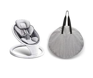 Munchkin Siège à bascule léger compatible Bluetooth avec Sac de voyage et de rangement. 5 types de balancement naturel. Inclut une télécommande.