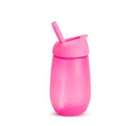 Munchkin Vaso con pajita Simple Clean, 10 oz/296 ml, pack de 1, Rosa