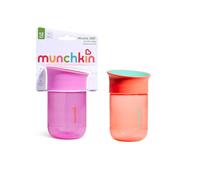 Munchkin Taza Bebé Miracle 360 | Pack 2 | 12m+ | 296ml | Violeta/Coral