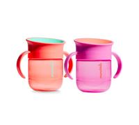 Munchkin Taza Bebé Miracle 360 | Pack 2 | 6m+ | 207ml | Violeta/Coral