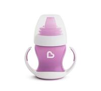 Munchkin Vaso de Aprendizaje para Bebé, Set de Vaso con Boquilla, Asas y Tapa, Vaso Antiderrame Libre de BPA, Apto para Lavavajillas, Bebés a Partir de 4 Meses, 118 ml, Morado