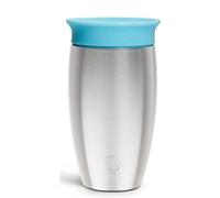 Munchkin Taza Stainless Steel Miracle 360 para Niños Pequeños, Taza para Bebé y Niño Pequeño Libre de BPA, Optimo para el Destete, Tazas a Prueba de Fugas para Niños, 12+ Meses, 10oz/296ml, Azul