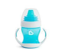 Munchkin Vaso de Aprendizaje para Bebé, Set de Vaso con Boquilla, Asas y Tapa, Vaso Antiderrame Libre de BPA, Apto para Lavavajillas, Bebés a Partir de 4 Meses, 118 ml, Azul