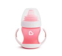 Munchkin Vaso de Aprendizaje para Bebé, Set de Vaso con Boquilla, Asas y Tapa, Vaso Antiderrame Libre de BPA, Apto para Lavavajillas, Bebés a Partir de 4 Meses, 118 ml, Rosa