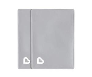Munchkin TheraBurpee - Paquete de 2 gel de alta calidad para uso con kit de rescate de cólicos y fiebre, recubierto de tela, reutilizable, color gris