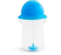 Munchkin Vaso con Pajita, Lastrado y con Tecnología Click Lock Tip and Sip, Azul, 10oz/296ml