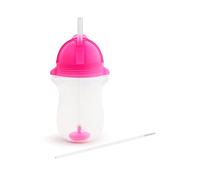 Munchkin Vaso con Pajita, Lastrado y con Tecnología Click Lock Tip And Sip, de Munchkin, Pack de 1, Rosa, 10oz/296ml