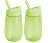 Munchkin Vaso con pajita Simple Clean, 10 oz/296 ml, pack de 1, Verde (Paquete de 2)