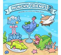 Munchy Friends 2: Cozy coloring Book for Adults Featuring Cute Food and Animals Characters for stress-relief