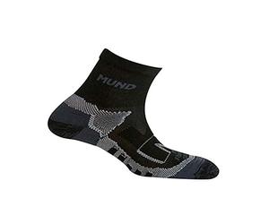 MUND Calcetín Socks Running Trail Running Atletismo Unisex (Black, EU 42-45)