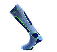 Mund Socks Calcetín Skiing Wool Antibacteriano y Terapéutico. Sin Costuras (Navy, EU 38-41)