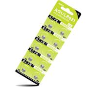 MUNDDY - 10 X Pilas de botón alcalinas AG1 LR621 364 SR621 164 bateria Blister 10 Unidades 1,5V