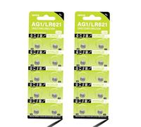 MUNDDY - 20 X Pilas de botón alcalinas AG1 LR621 364 SR621 164 bateria Blister 20 Unidades 1,5V