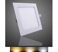 MUNDDY® - Downlight LED Panel Empotrable Cuadrado, iluminacion 6W 9W 12W 15W 18W 25W, marco blanco 3000k 4000k 6000k. Driver incluido Envio desde Madrid (3000k Blanco Cálido, 15W)