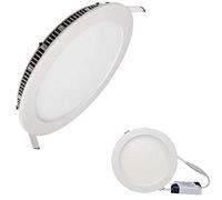 MUNDDY Downlight LED Panel Empotrable Redondo, iluminacion 3W 6W 9W 12W 15W 20W 22W 25W, marco blanco. Driver Incluido (4000K Blanco Neutro, 6W)