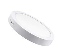 MUNDDY Downlight LED Panel Superficie Redondo, iluminacion 6W 12W 20W 25W, marco blanco. 3000K 4000K 6000K Driver Incluido. (3000k Blanco Cálido, 12W)