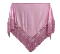 MUNDDY® - Manton Flamenco sevillana Liso Para niña. Mantones Flamenco Sevillana.Color Rojo Negro Rosa Blanco Amarillo Azul. Envio desde madrid con seguimiento. … (Rosa)