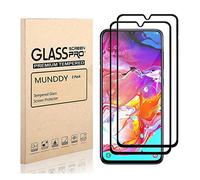 MUNDDY - Pack DE 2 Protectores de Pantalla Completa para Samsung Galaxy A10E / A20E de Dureza 9H sin Burbujas .Full Cover Cristal Vidrio Templado Completa con Bordes Redondeados. (Negro Full Glue)