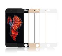 MUNDDY - Protector de Pantalla Completa Full Glue para iPhone de Dureza de 9H sin Burbujas .Full Glue Cristal Vidrio Templado de Cobertura Completa con Bordes Redondeados (para iPhone 8, Blanco)