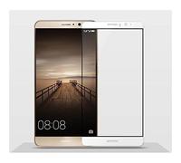 MUNDDY Protector de Pantalla Completa para Huawei Mate 9 de Dureza de 9H sin Burbujas (Blanco) .Full Cover Huawei Mate 9 Cristal Vidrio Templado de Cobertura Completa con Bordes Redondeados. (Blanco)