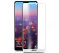 MUNDDY Protector de Pantalla Completa para Huawei P20 de Dureza de 9H sin Burbujas .Full Cover Cristal Vidrio Templado Premium de Completa con Bordes Redondeados.(Dorado) (Blanco)
