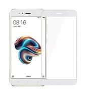 MUNDDY Protector de Pantalla Completa para XIAOMI 5X / A1 de Dureza de 9H sin Burbujas (Blanco) .Full Cover XIAOMI 5X / A1 Cristal Vidrio Templado Completa con Bordes Redondeados. (Blanco Full Glue)