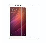MUNDDY Protector de Pantalla Completa para XIAOMI Redmi Note 4X de Dureza de 9H sin Burbujas .Full Cover XIAOMI Redmi Note 4X Cristal Vidrio Templado Completa con Bordes Redondeados (Blanco)