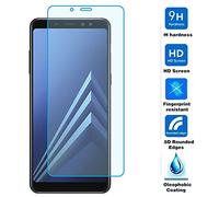 MUNDDY Protector de Pantalla para Samsung Galaxy A8 Plus 2018 Cristal Vidrio Templado Espesor 0,30 mm, 2.5D Round Edge, [9H Dureza] [Alta Transparencia] [Sin Burbujas]