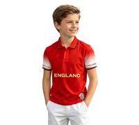 Mundial 2026 Camiseta de Manga Corta para niños de Inglaterra, Ideal para el Verano. Ropa Deportiva Informal. (Red, 3-4 Years)