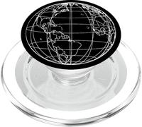 Mundial Globo LÍNEA Arte Mapa Planeta Tierra Atlas Viaje PopSockets PopGrip para MagSafe