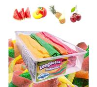 MUNDIDOLÇ Lenguas de multifrutas. Chuches Acidas. 200 Unidades de Sabores Distintos. Golosinas y Chucherias. Gominolas Cumpleaños y Halloween (Multi Frutas)