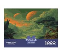 Mundo Alienígena Puzzle Regalo Creativo Decoración del Hogar 1000 Piezas Mundo Secreto de la Luna Naranja Rompecabezas Familiar Juego De Habilidad para Adultos 52x38cm/1000pcs