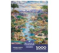 Mundo Animal 1000 Piezas Rompecabezas Juego De Familia Creativo Maravilloso Puzzles Desafío De Color para Regalos De Viaje, Presente 52x38cm/1000pcs